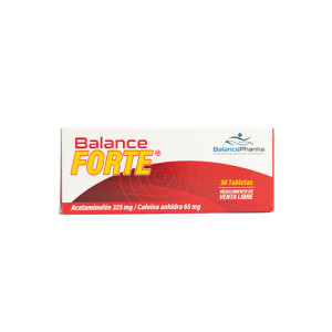 ACETAMINOFEN + CAFEINA 325MG+65MG (BALANCE FORTE) CAJA X 30 TABLETAS
